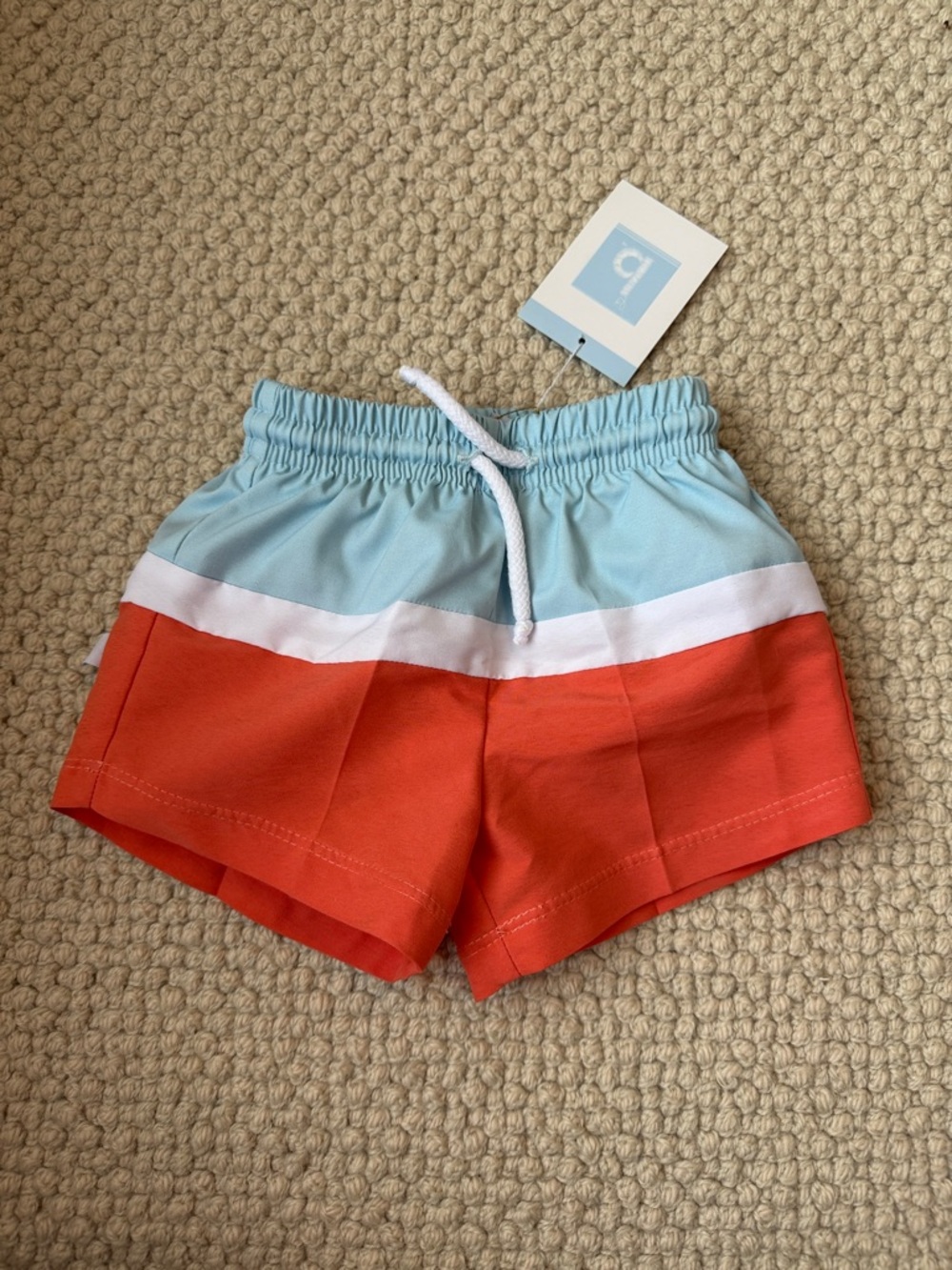 Bella Bliss Kids Colorblock swim shirts - Light Blue & Coral Red NWT